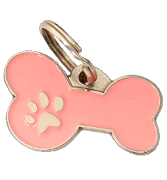 BONE MJAVHOV PINK - pet ID tag, dog ID tags, pet tags, personalized pet tags MjavHov - engraved pet tags online